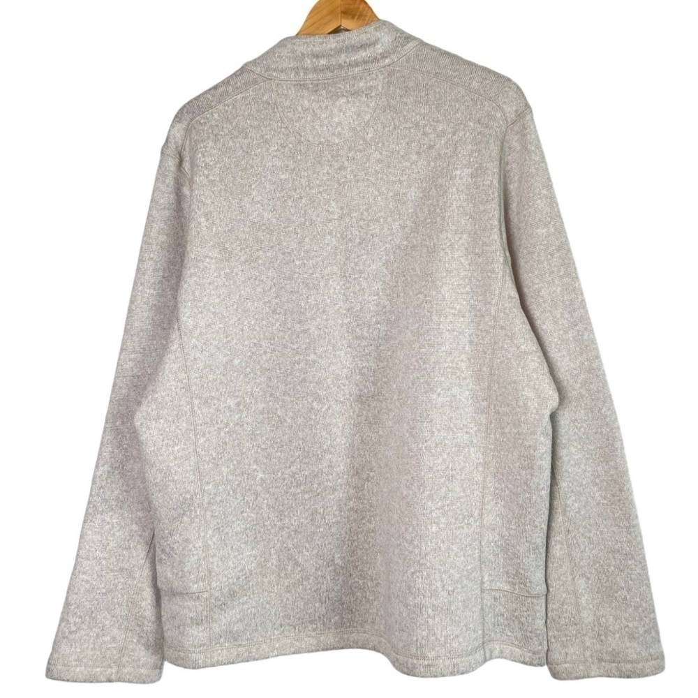 Woolrich 1/4 Snap T Drifter Knit Pullover Sweater Heather Knit Oatmeal Neutral - Picture 2 of 8